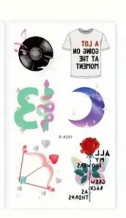 Taylor Swift Themed Temporary Tattoos