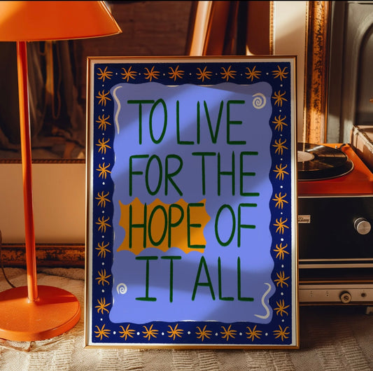 August - Taylor Swift Inspired - A3 Print