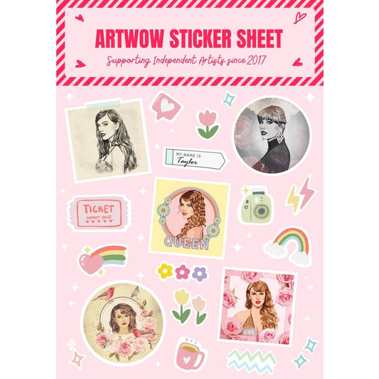 Taylor Swift Sticker Sheet - Queen Tay