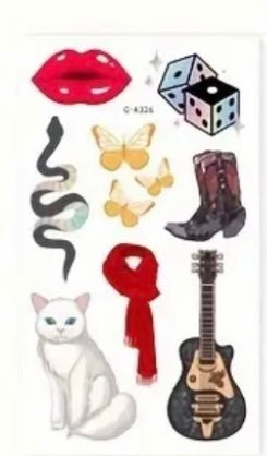 Taylor Swift Themed Temporary Tattoos