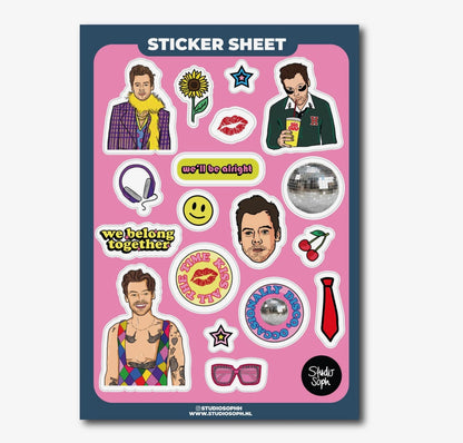 Harry Styles A5 Sticker Sheet