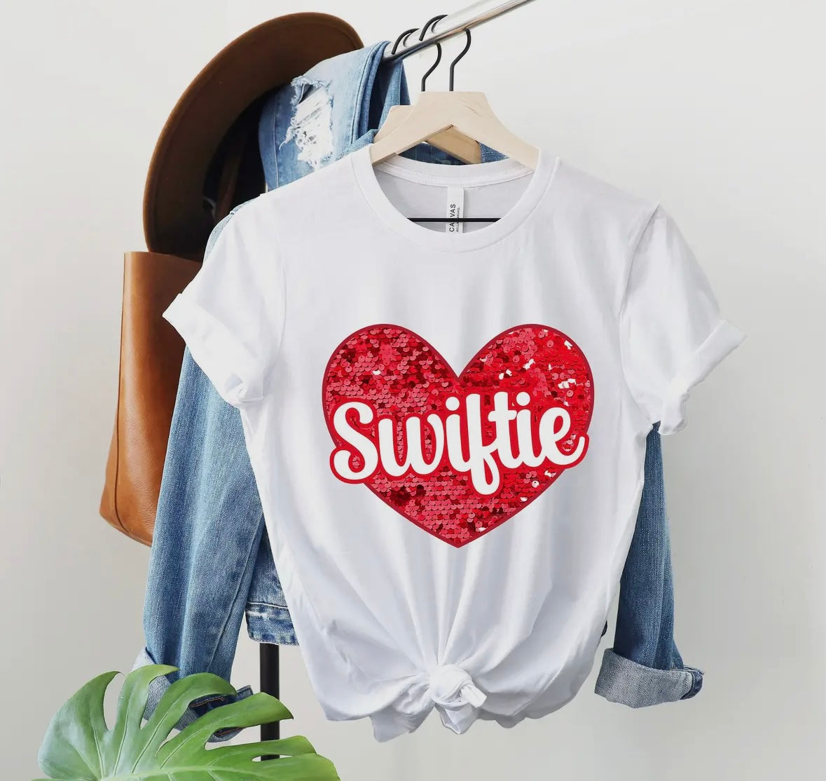 Swiftie Heart T Shirt - White