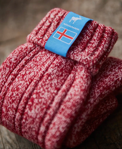 Icelandic Saga Socks - Nordic Red