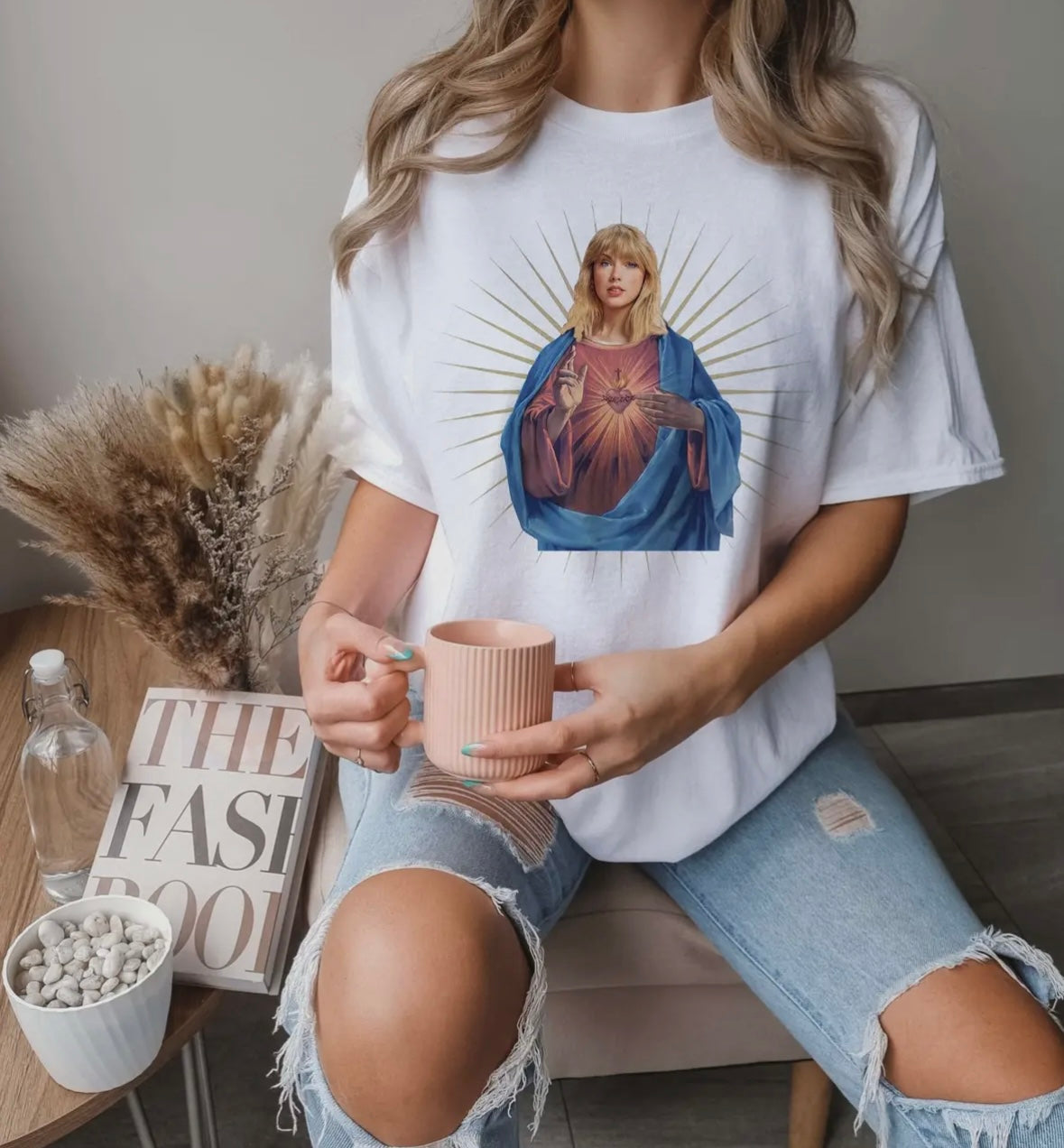 Taylor Swift ‘Jesus’ T Shirt - White