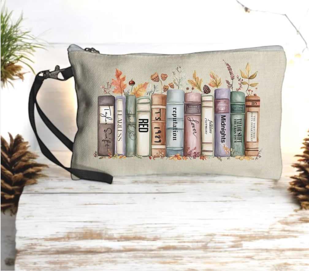 Winter Albums As Books Cosmetic Pouch