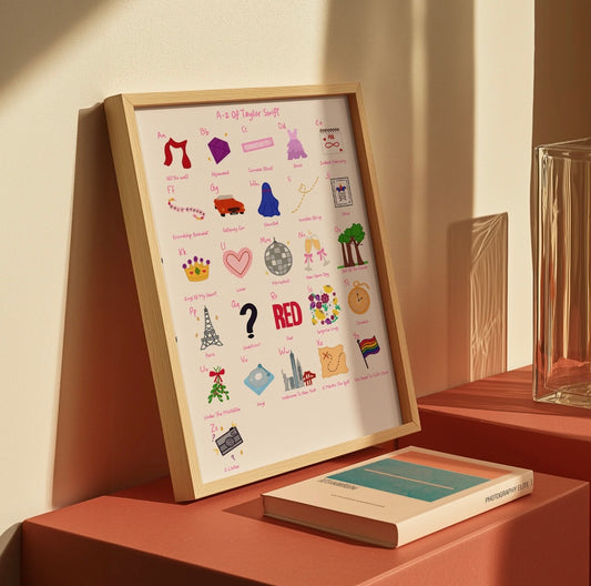 A-Z Taylor Swift Inspired - A3 Print