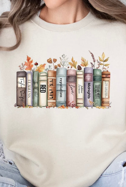 Winter Taylor Swift Albums as Books Sweatshirt