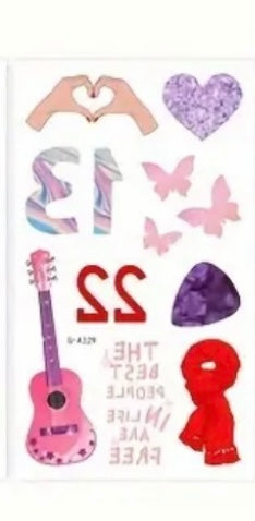 Taylor Swift Themed Temporary Tattoos