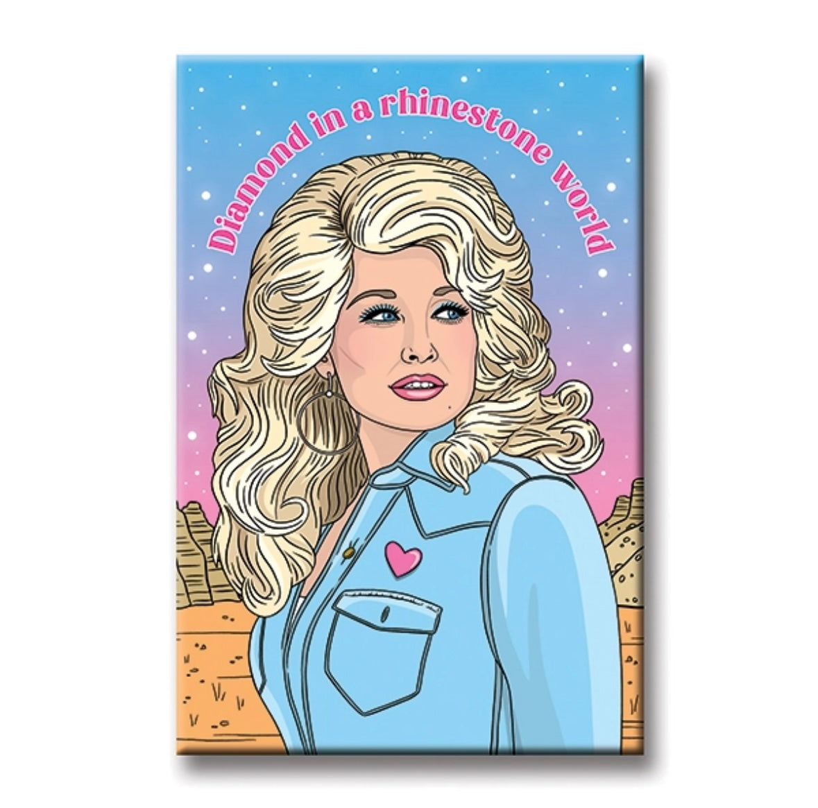 Dolly Diamond in A Rhinestone World Magnet