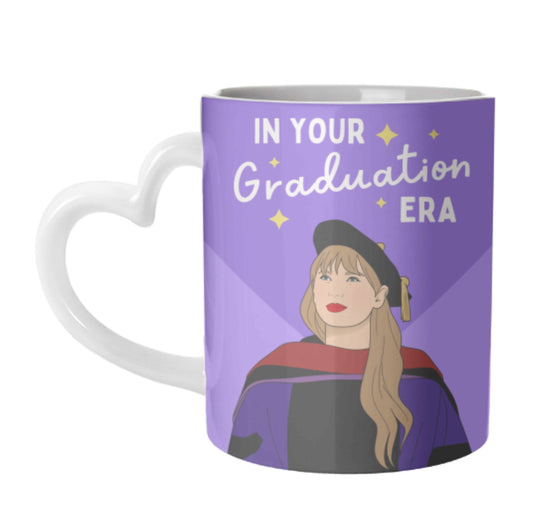 Ceramic Heart Handle Mug - Graduation Era Mug