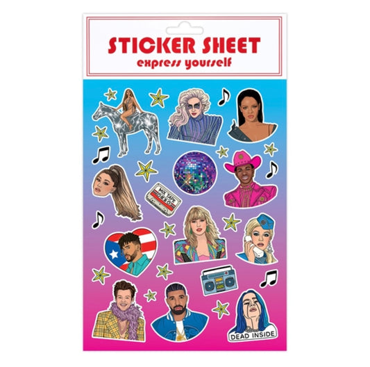 A Very Large Pop Stars Sticker Sheet!