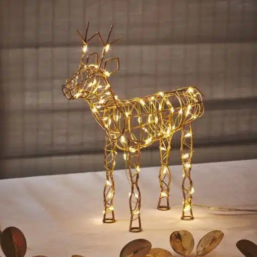 Wire Reindeer Large (Gold)