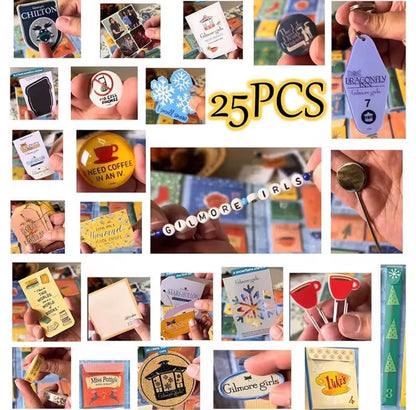 25 individual images of each product inside the gilmore girls advent calendar. 