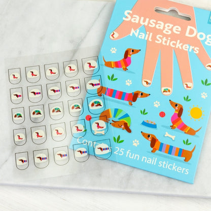 Children's Nail Stickers - Sunny Sausage Dog