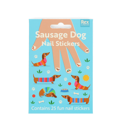 Children's Nail Stickers - Sunny Sausage Dog