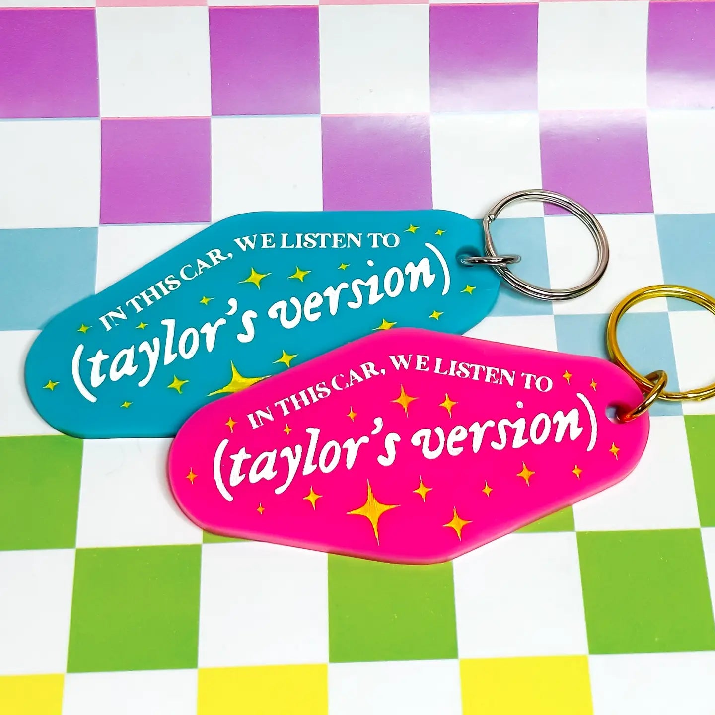 In This House We Listen To Taylor's Version - Swiftie Keychain!