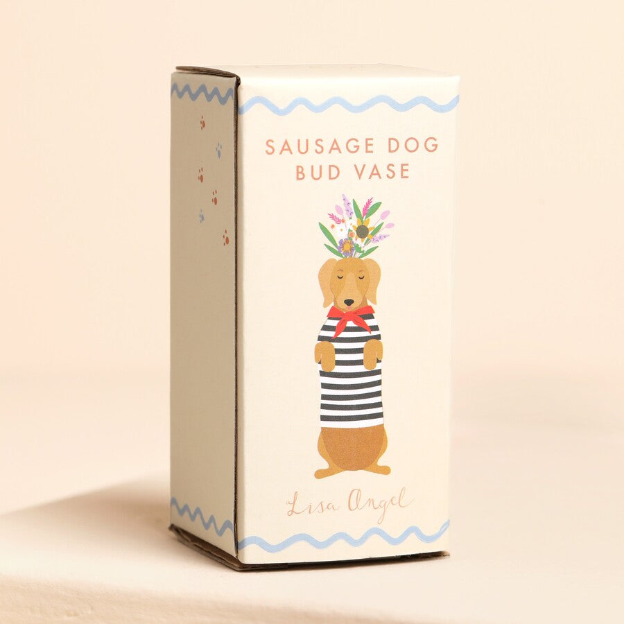Ceramic Sausage Dog Bud Vase