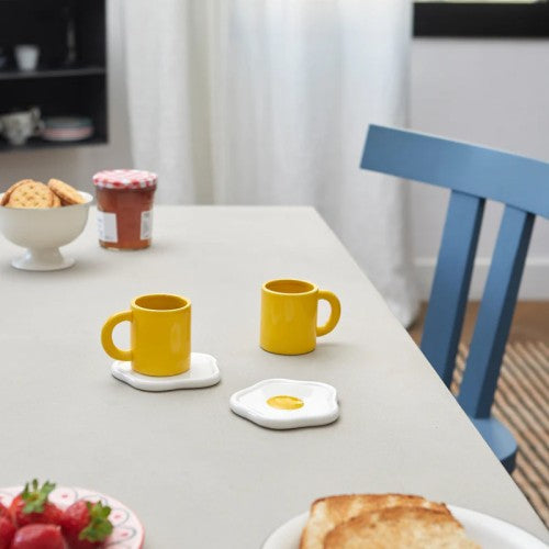 BALVI - SUNNY SIDE UP - COFFEE CUPS & SAUCERS CERAMIC SET OF 2