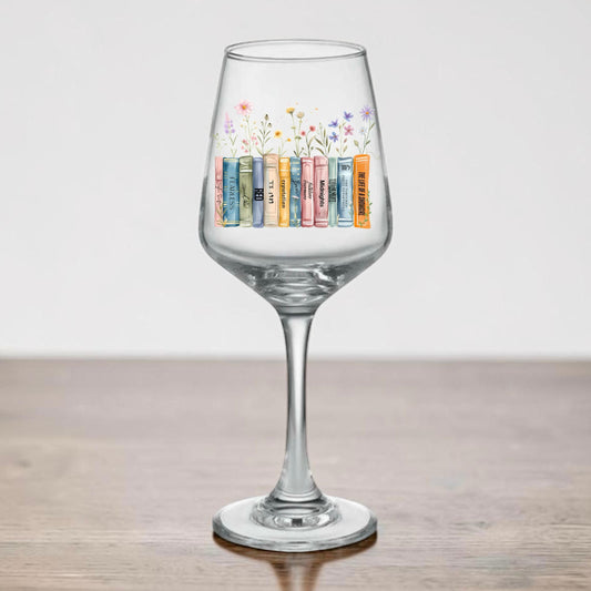 Books as Albums Wine Glass - Spring/Summer