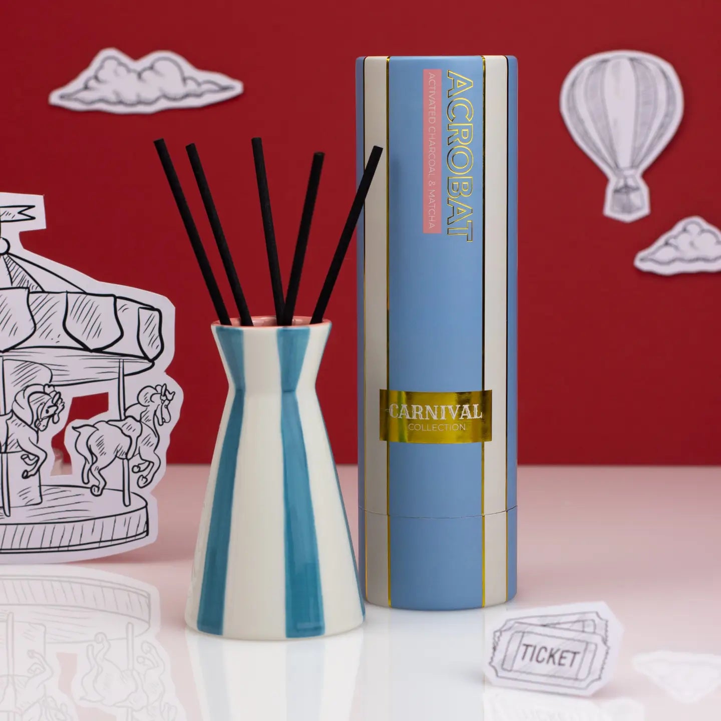 Carnival: Acrobat Blue Diffuser Activated Charcoal & Matcha