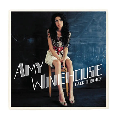 Amy Winehouse Back to Black Album Cover Ceramic Coaster