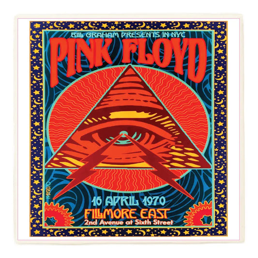 Pink Floyd Vintage Ticket Poster - Ceramic Coaster
