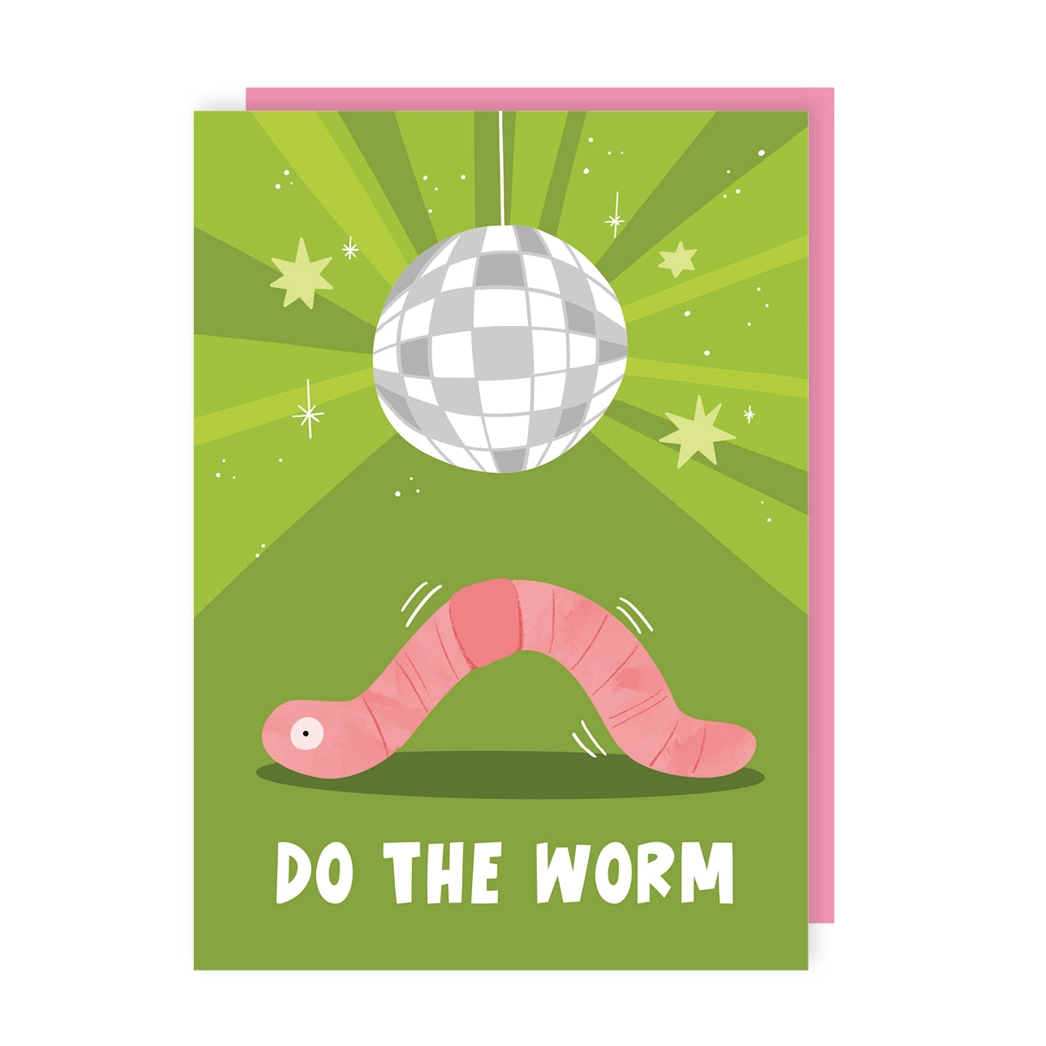 Do The Worm - Disco Ball Greetings Card