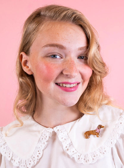Tatty Devine - Sausage Dog Brooch