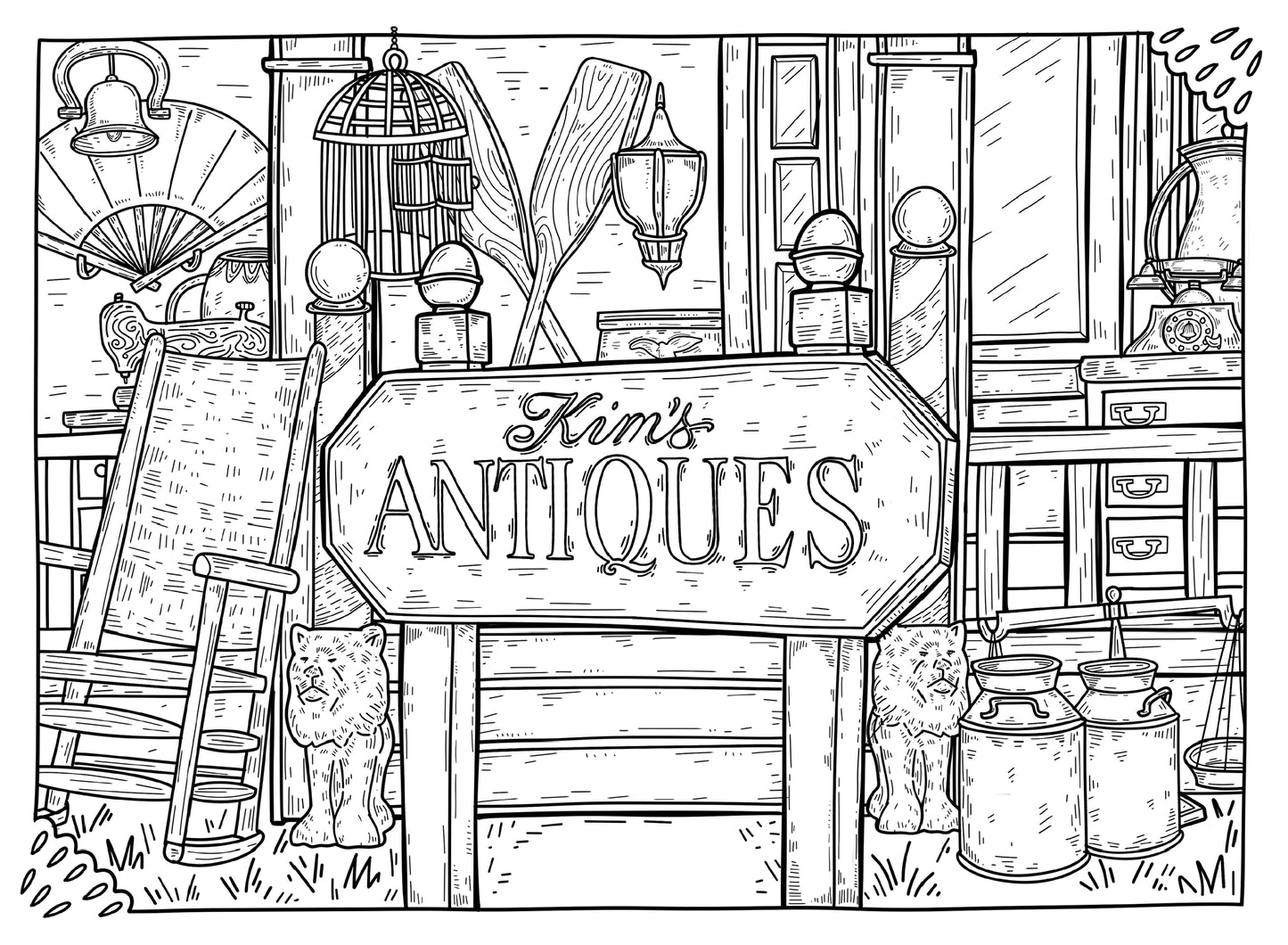 Gilmore Girls: Greetings from Stars Hollow Postcard Colouring