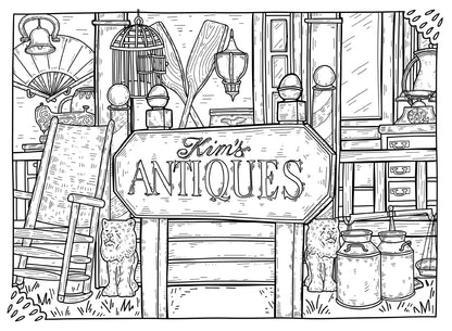 Gilmore Girls: Greetings from Stars Hollow Postcard Colouring