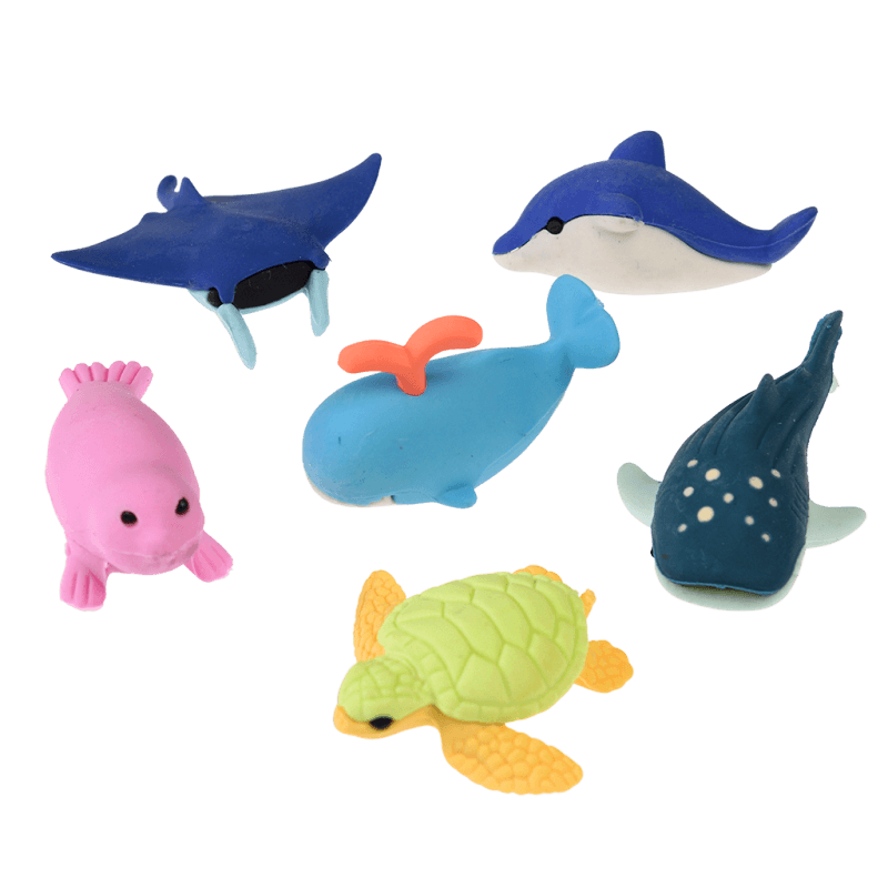 Ocean Animal Erasers (Set of 6)