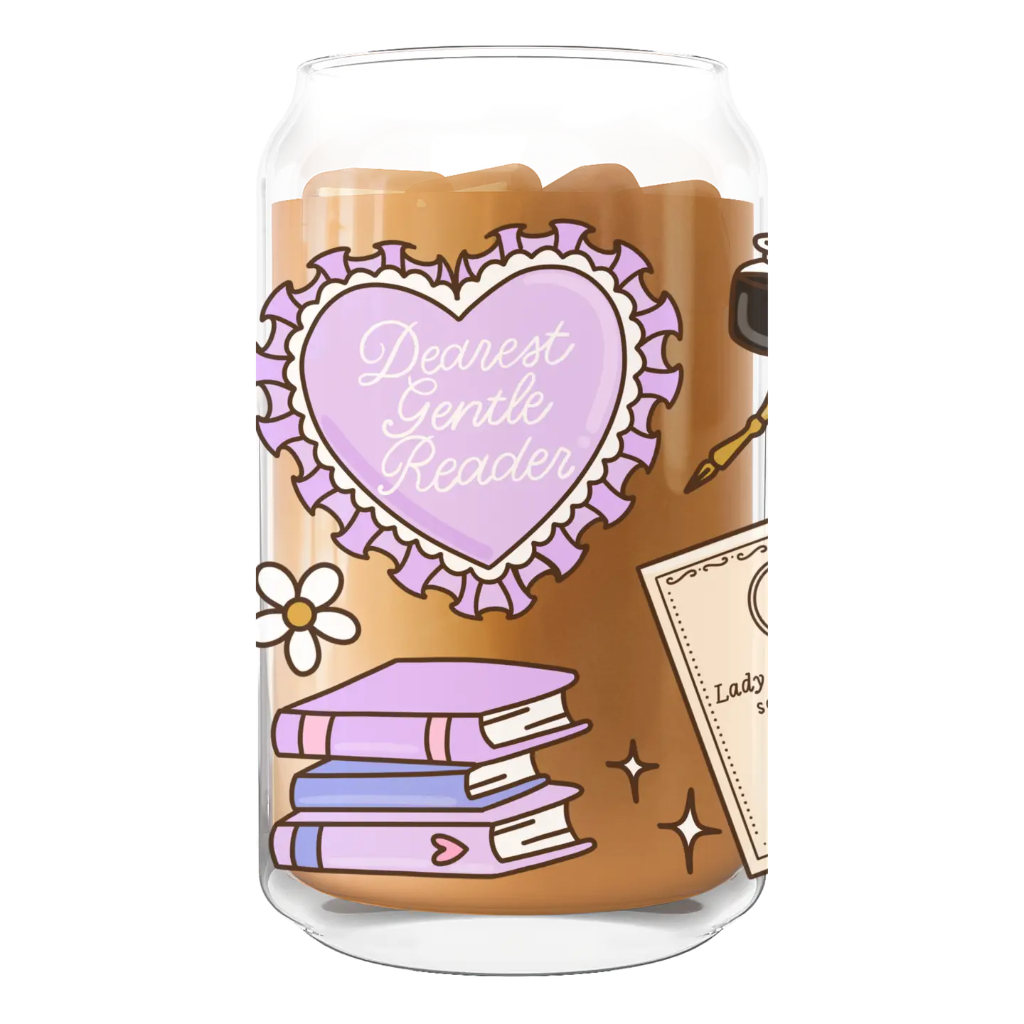 Bridgerton - Dearest Gentle Reader Iced Coffee Glass | 20oz