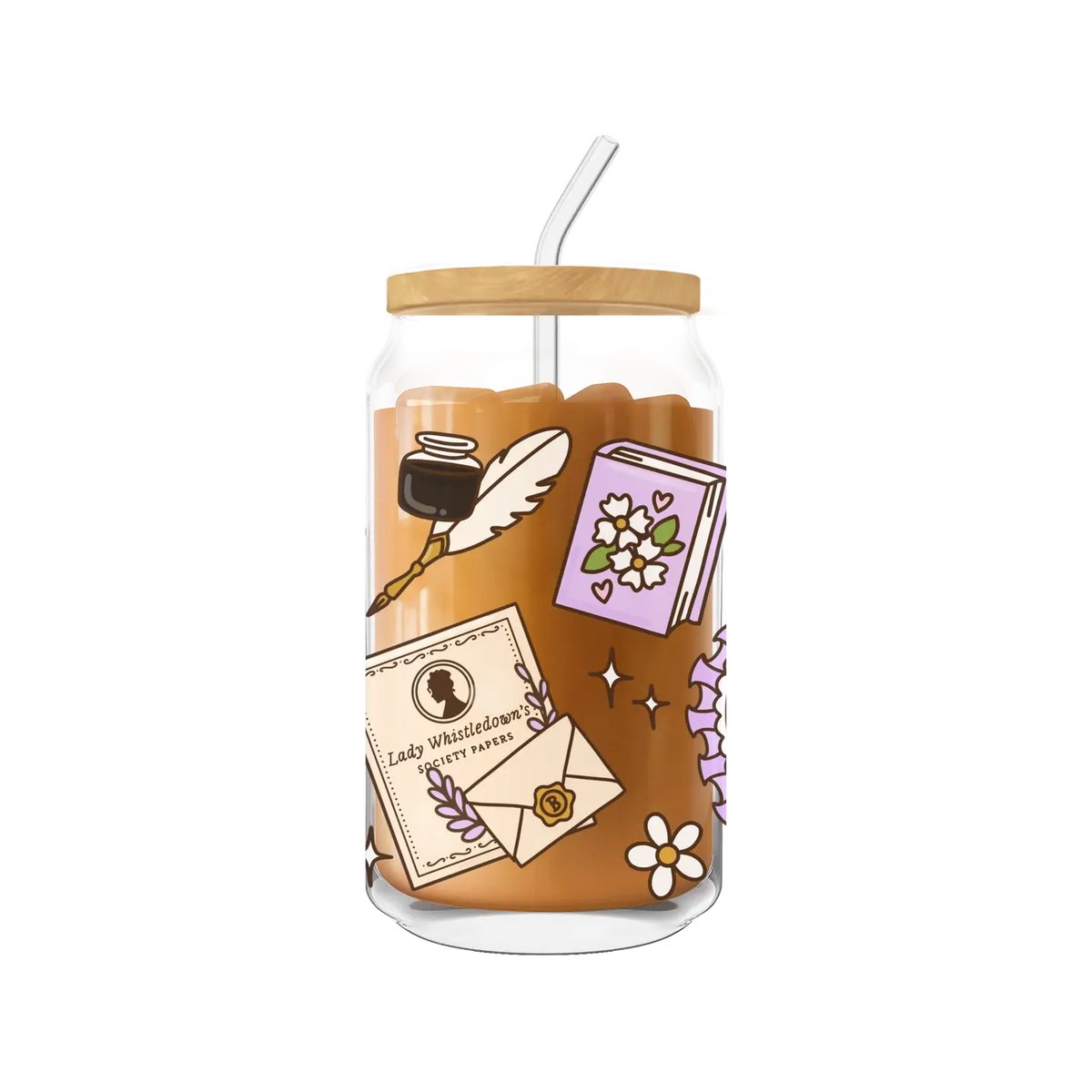Bridgerton - Dearest Gentle Reader Iced Coffee Glass | 20oz