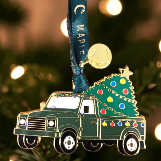 Classic Enamel Christmas Landrover