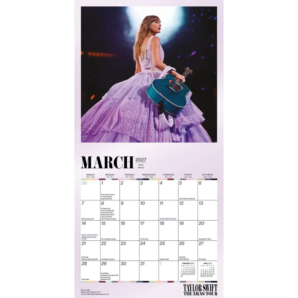 Official Taylor Swift 2027 Mini Calendar