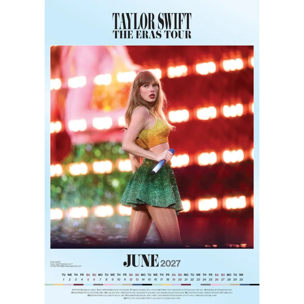Official Taylor Swift 2027 A3 Calendar