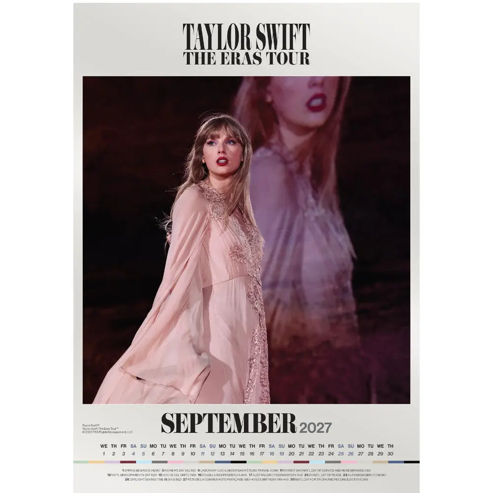 Official Taylor Swift 2027 A3 Calendar