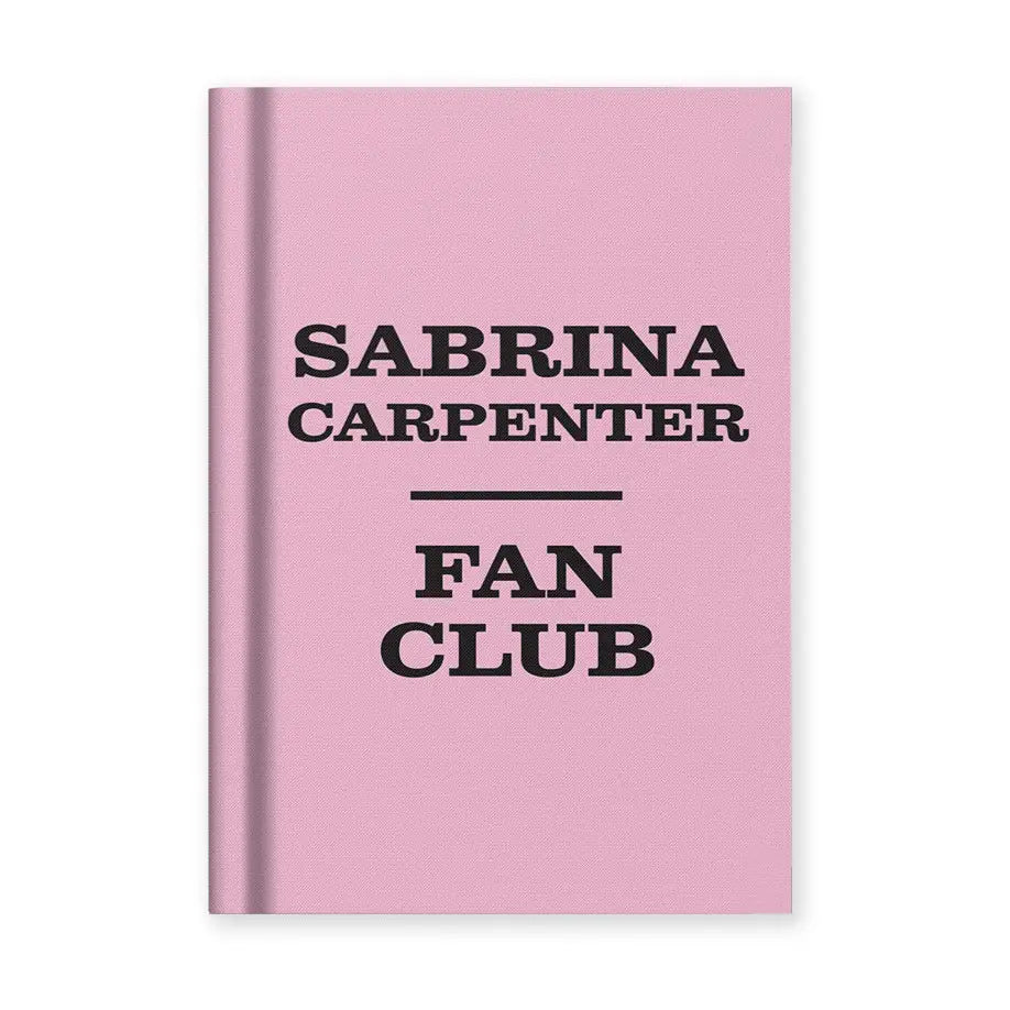 Sabrina Carpenter Fan Club A7 Fabric Hardback Notebook