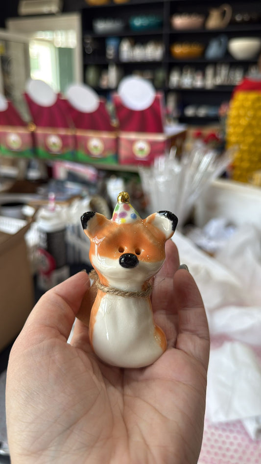 Handmade Ceramic Party Fox