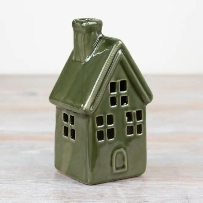 Ceramic Green LED Cottage