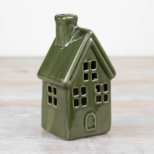 Ceramic Green LED Cottage