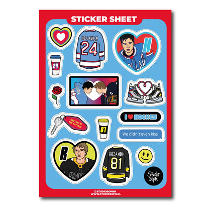 Hockey Romance A5 Sticker Sheet