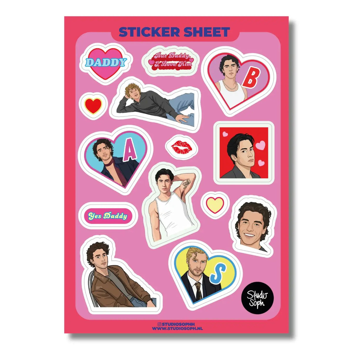 Hockey Hunks A5 Sticker Sheet