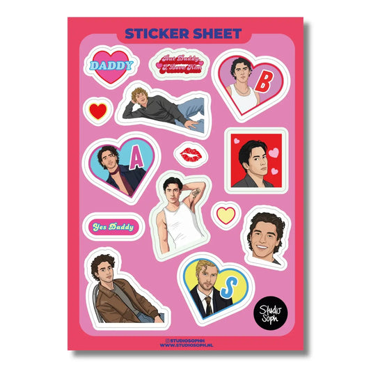Hockey Hunks A5 Sticker Sheet