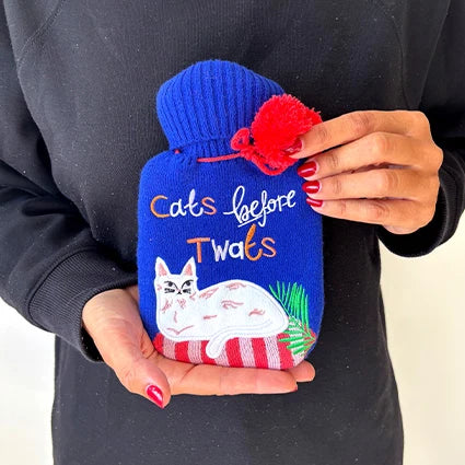 Catnip ‘Cat’s Before Twats’ Hot Water Bottle
