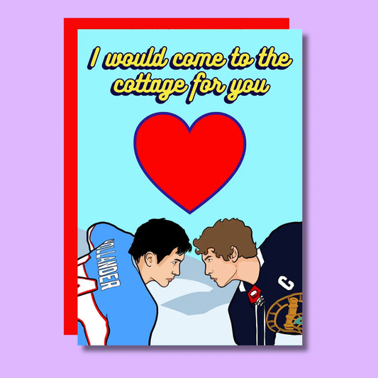 I Would Come To the Cottage - Hockey Romance Love Card