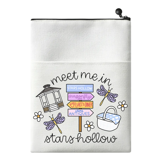 Meet Me in Stars Hollow Canvas Book Sleeve - Gilmore Girls