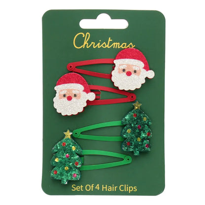 Rex Of London Set Of 4 Christmas Clips or Hairbands