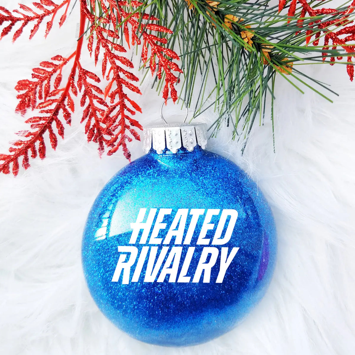 Heated Rivalry Bauble - Blue Glitter