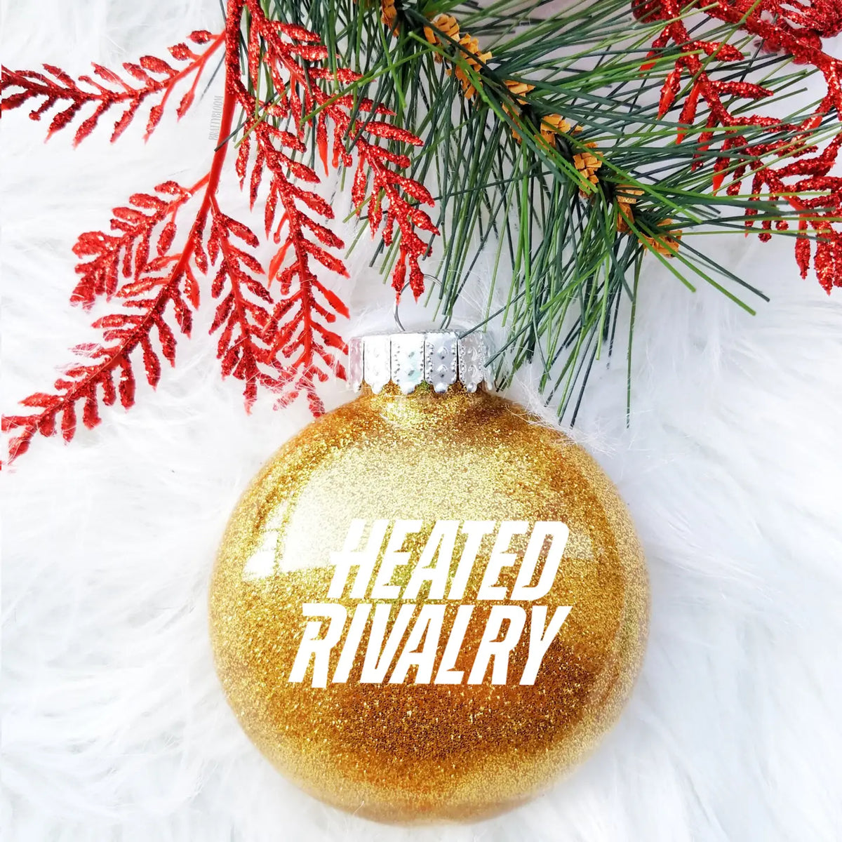 Heated Rivalry Bauble - Gold Glitter